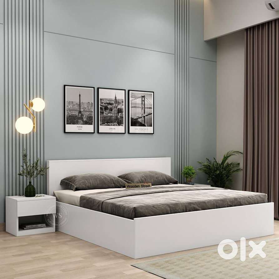 Queen Size Bed with Storage in Premium Engineered Wood.