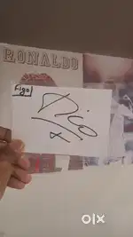 Footballer luis figo autograph