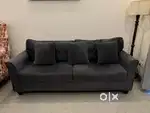 Daroo Velvet 3+1 seater Sofa in Daclvy Grey colour