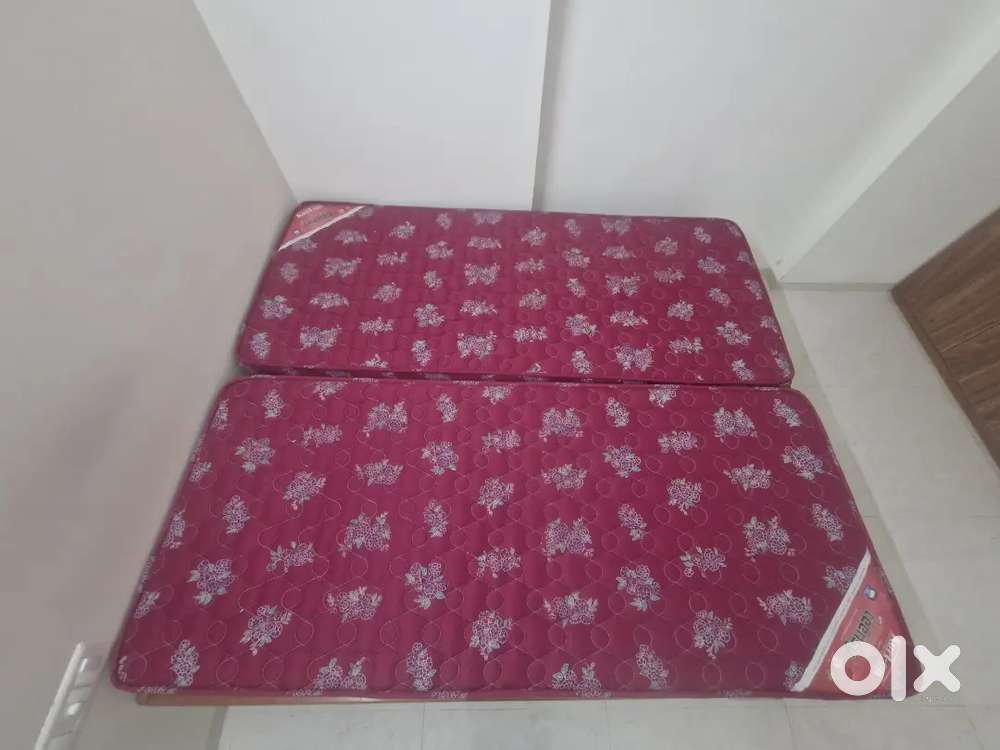 2 single bed with mattress diwan  choki  wooden cot