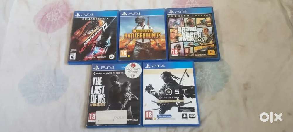 PS4 GAMES AVAILABLE GTA 5 GHOST OF THUSIMA