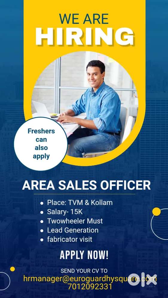 We are hiring Area Sales Officer