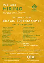 Vacancy for Brazilian Supermarket