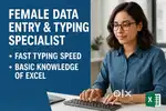 FEMALE DATA ENTRY AND TYPING SPECIALIST