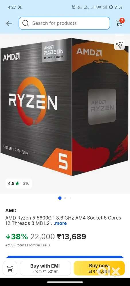 Ryzen 5 5600gt 3.6ghz