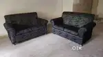 4 seater (2 + 2) sofa set with new velvet upholstery