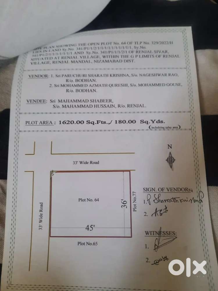 Double road plot 180 square yard opposite tembriz school satpur renjal