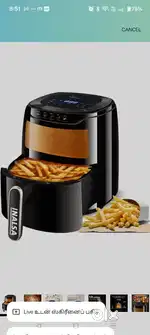INALSA Air Fryer 4.2 ltr1400 W Air-Fryer with Window Display
