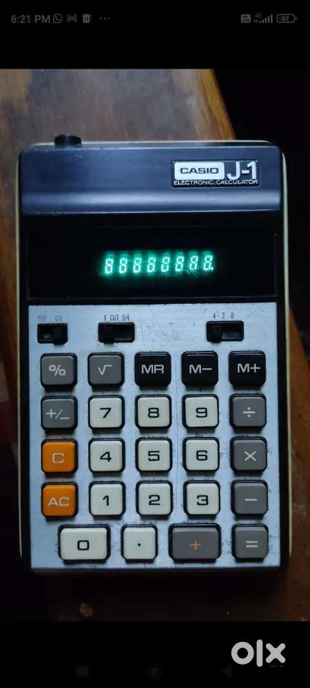 Casio H-1 calculator. VFD (vacuum florescent display) Good working