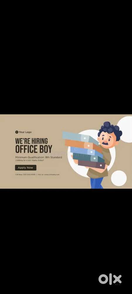 Urgent hiring for office boy/peon