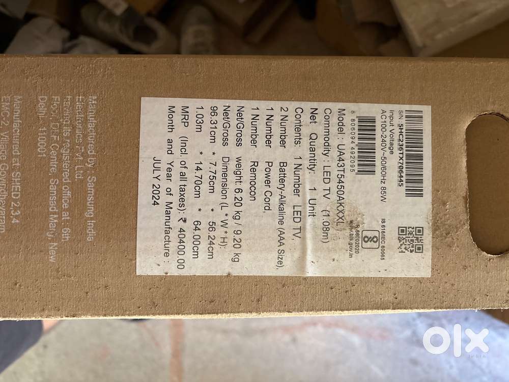 Samsung 43 inch full HD smart tizen tv