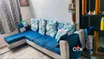 L shape sofa set fabric
