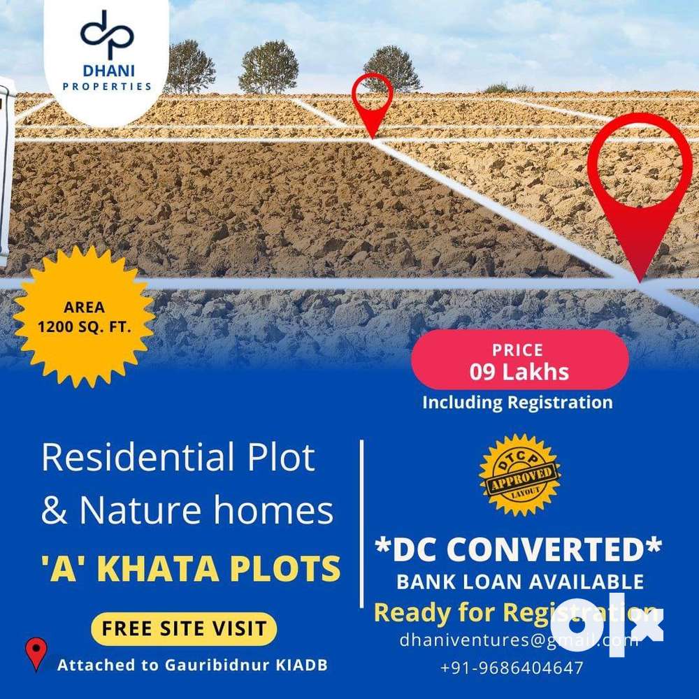 A Khata Plots for sale. Ready for Registration