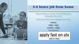 PART TIME JOB - WORK FROM HOME WITHOUT INVESTMENT FREE FREE FREE  Work