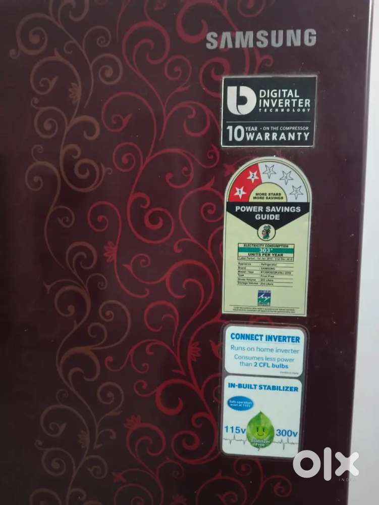 Refrigerator double door 253liter