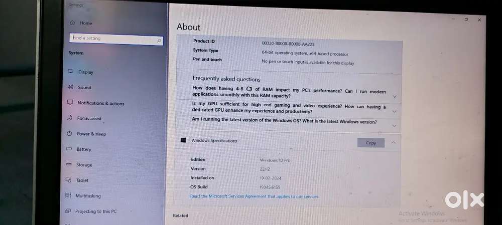 Dell Intel core i5 2.60GHz 4 GB Ram Graphics CARD 500 MB HDD 300 GB