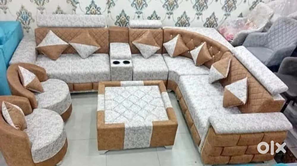 L SHAPE SOFA WITH DUAL COLOUR COMBO AT STARF PREMIUM FURNITURE