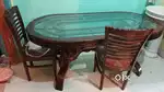 6 seater dining table with 06 chair of sheesam wood (polised) for sale