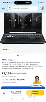Asus A15 Ryzen model fully new condition only 2 month use urgent sell