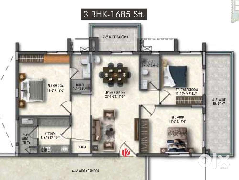 Brand New gated community investor flat in kokapet  attractive price