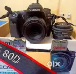 CANON 80 D ,canon 50mm ,canon 24mm lens, tripod , microphone & MORE