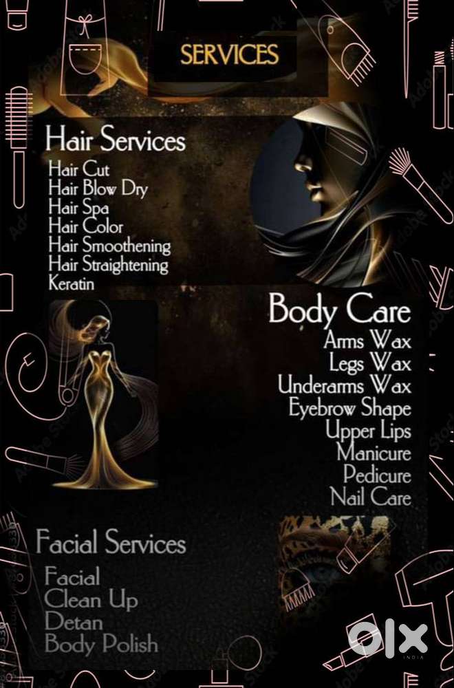 Parlour girl beautician field Service