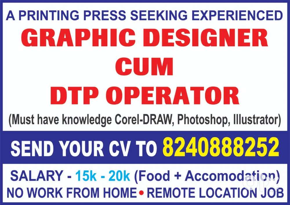 SEEKING FOR EXPERIENCED GRAPHIC DESIGNER