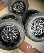 20x12J(-44 Offset) Alloys + 33” Tyres. Fits Thar, Scorpio,Jeep, Bolero
