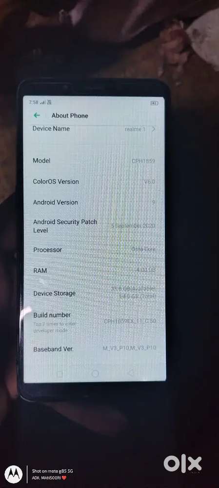 4gb ram 64gb rom realme 1 phone