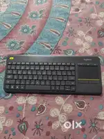 Wireless keyboard with touchpad.