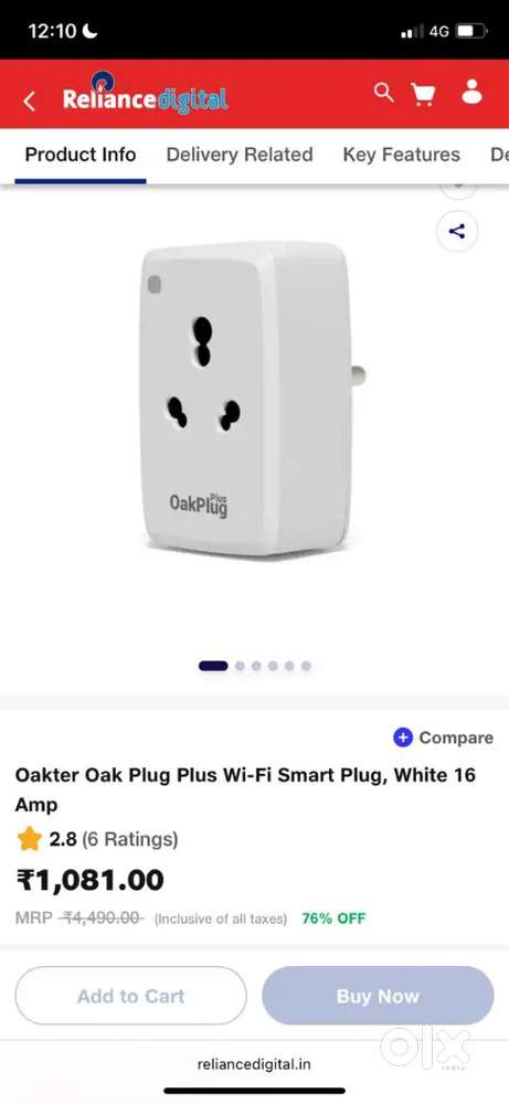 Oakter Oak Plug Plus Wi Fi  Smart plug