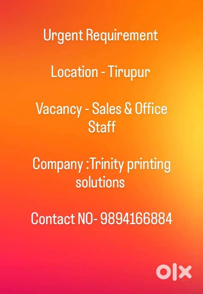 Requirement For Office & Sales
