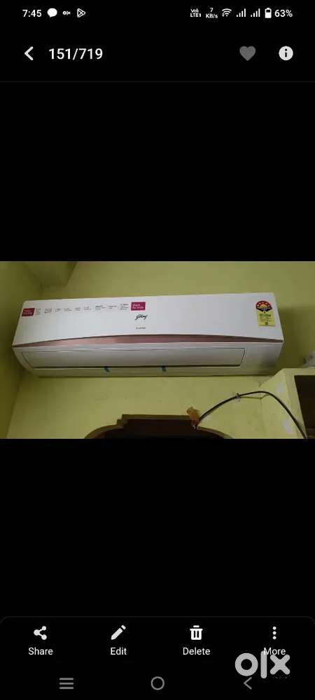 Godrej  1.5 ton inverter 5star ac