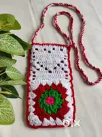 Handmade Crochet Sling Bag / Mobile Pouch