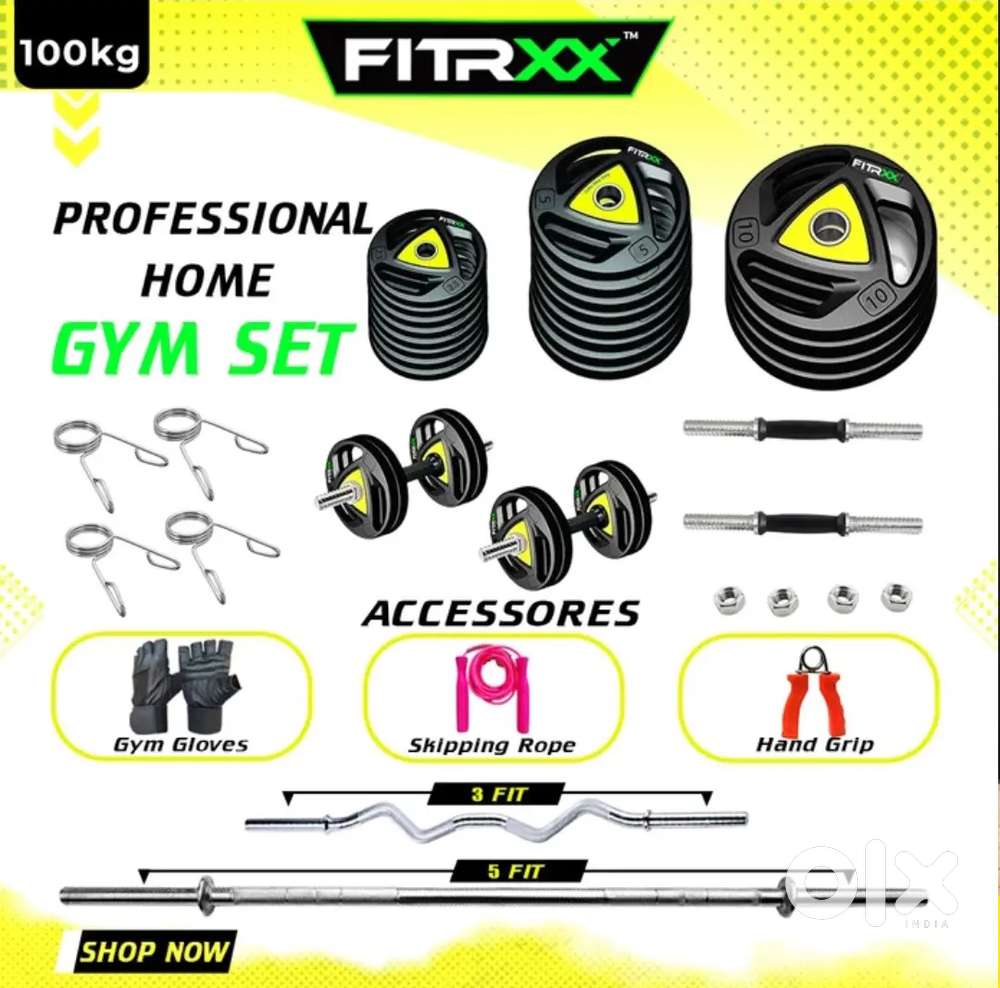 Rubber plated fitness equipment