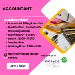 Hiring  ACCOUNTANT CUM Billing Executive