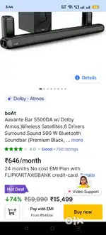 Boat dolby Atmos sound bar