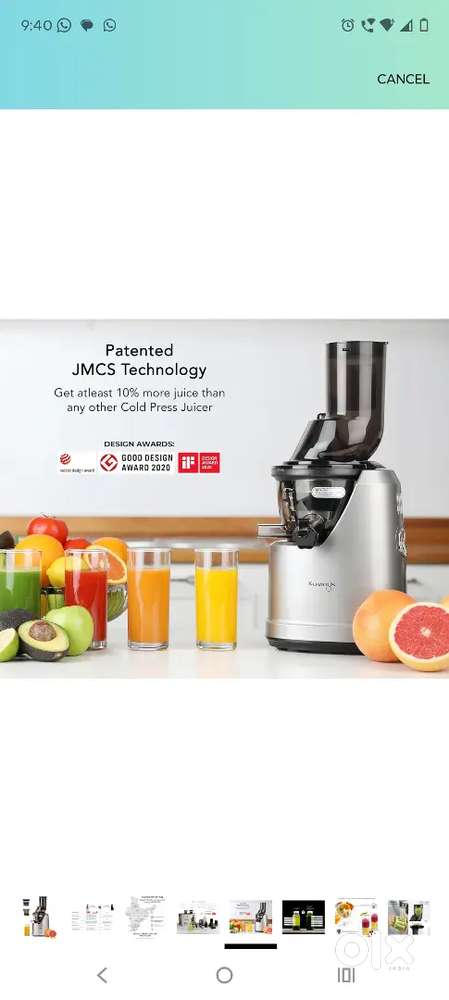 Kuvings B1700 Cold Press Juice machine