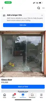 Glass door 6.5x6.7 ft