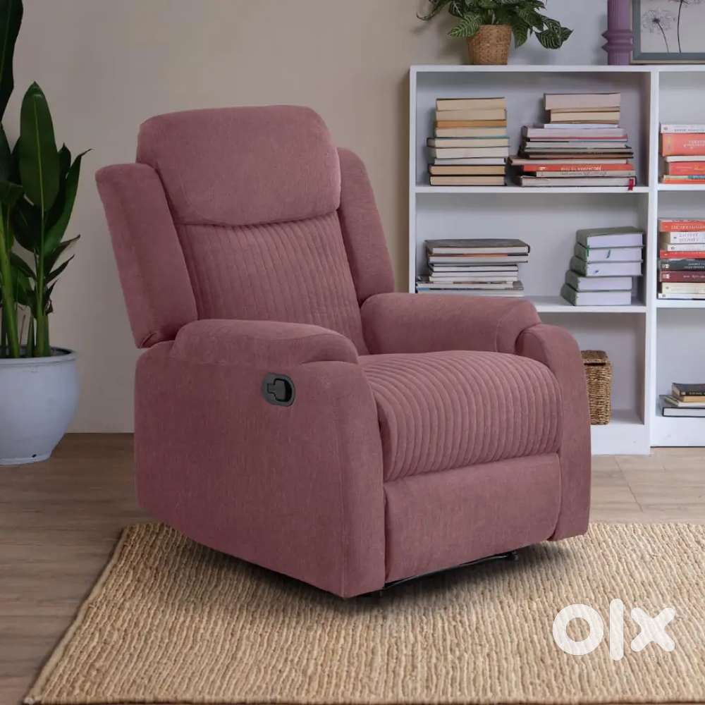 Lilly Pink & 1 single manual recliner sofa chair in emi available Ali