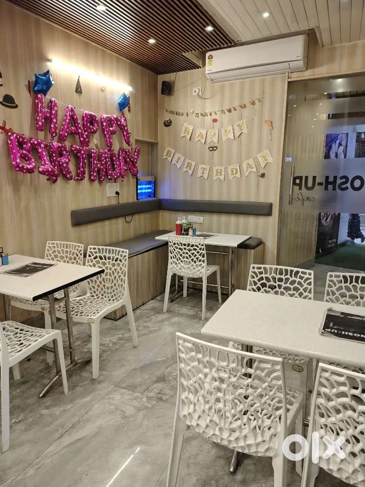 Fully furnished running cafe for rent in shahpur jat new delhi 110049.