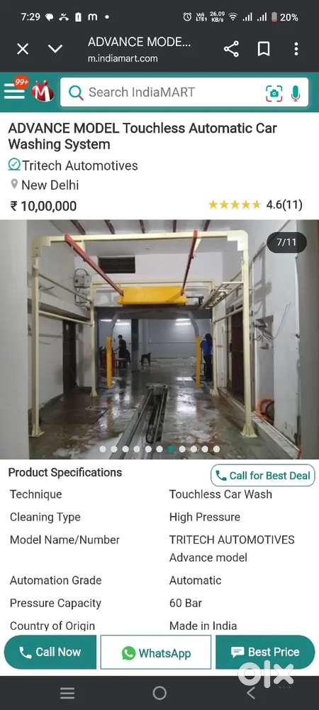 Car washing machine fully automatic for car wash
