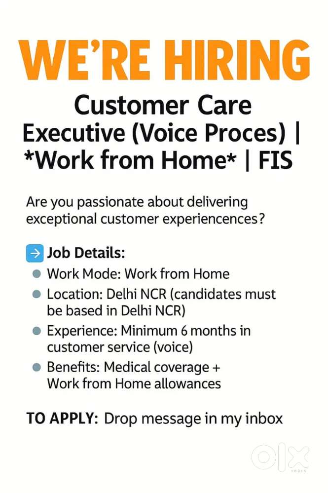 Customer service executive  in international voice process.