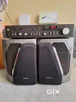 Technićs Vintage amplifier and Panasonie Hi-Fi speakers