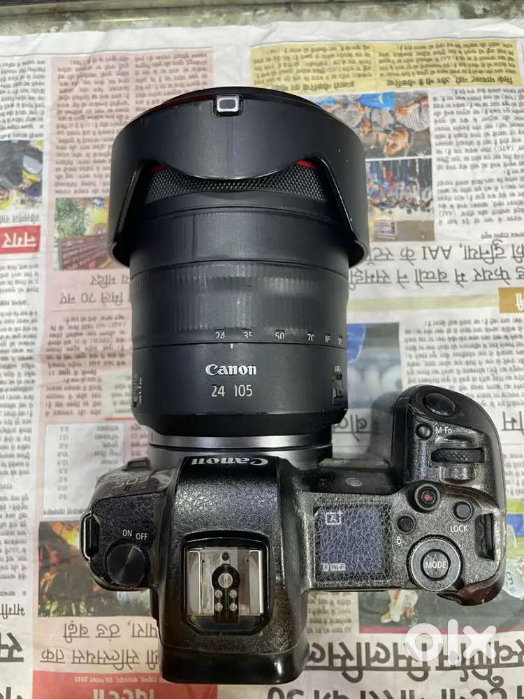 Canon R body and 24-105 usm lens candtion singel end n bll no box