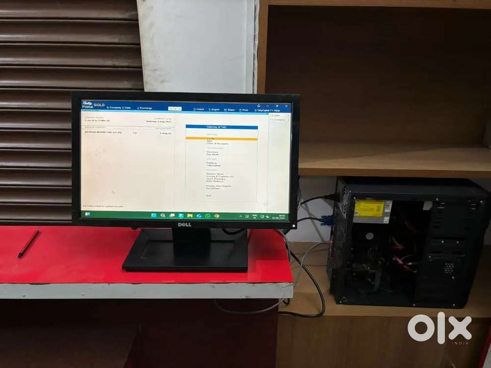 Desktop computer with monitor