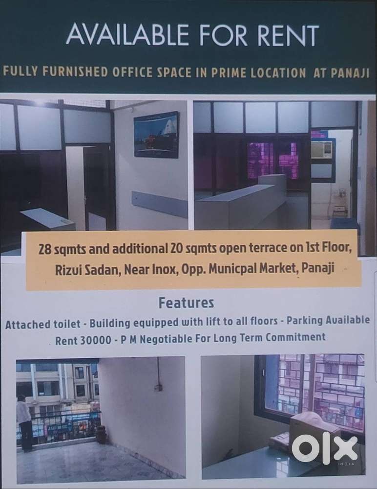 Fully furnished office for rent in Panaji
