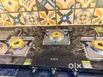 Brand new Elica 3 burner manual toughend glass top gas burner