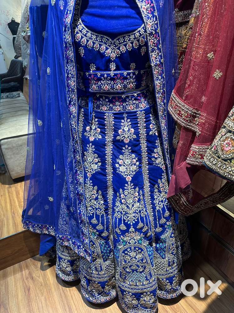 Royal blue unstiched fresh lehnga