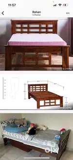 Single Bed with spring matress